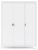 Barcelona White 3 Door Triple Wardrobe