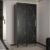 Barrie Wooden Wardrobe With 2 Sliding Doors 100cm In Black