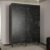 Barrie Wooden Wardrobe With 2 Sliding Doors 150cm In Black