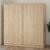 Burbank Wooden Wardrobe With 4 Doors In Hickory Oak