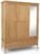 Cornett Oak 3 Door Combi Wardrobe