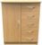 Eve Oak Effect 1 Door Midi Wardrobe