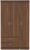 Eve Walnut Effect 3 Door Tall Triple Wardrobe – LHF 2 Drawers