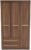 Faye Walnut Effect 3 Door Triple Wardrobe – LHF 2 Drawers