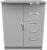 Flora Grey Ash 1 Door Midi Wardrobe