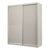 Jaffrey High Gloss Wardrobe With 2 Sliding Doors In Grey