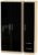 Knightsbridge Black Gloss and Light Oak 3 Door Triple Wardrobe – RHF 2 Drawers