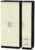 Knightsbridge Cream Gloss and Black 3 Door Triple Wardrobe – RHF 2 Drawers