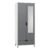 Madric Mirrored Gloss Wardrobe With 2 Doors In Grey And White