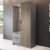 Newberry Mirrored Wardrobe With 2 Hinged Doors 105cm In Grey