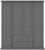 Paris Grey 4 Door 2 Drawer Wardrobe