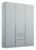 Rauch Alabama 136cm Silk Grey 3 Door Wardrobe with Drawers