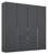 Rauch Alabama 181cm Metallic Grey 4 Door Wardrobe with Drawers