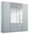 Rauch Alabama 181cm Silk Grey 4 Door Combi Wardrobe