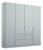 Rauch Alabama 181cm Silk Grey 4 Door Wardrobe with Drawers