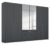 Rauch Alabama 271cm Metallic Grey 6 Door Combi Wardrobe