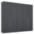 Alabama Metallic Grey 5 Door 3 Drawer Combi Wardrobe – 226cm