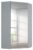 Alabama Silk Grey 2 Door Corner Wardrobe with Mirror Front – 117cm