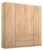 Alabama Sonoma Oak 4 Door 3 Drawer Combi Wardrobe – 181cm