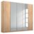 Alabama Sonoma Oak 5 Door Wardrobe with 3 Mirror Front – 226cm