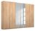 Alabama Sonoma Oak 6 Door Wardrobe with 2 Mirror Front – 271cm