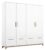 Carlsson Alpine White 3 Door 3 Drawer Combi Wardrobe – 181cm
