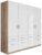Rauch Celle 4 Door Sanremo Oak and White Gloss Combi Wardrobe – 181cm