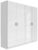 Celle 4 Door White Gloss Wardrobe – 181cm