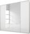 Erimo 4 Door Combi Folding Wardrobe in White Glass – W 204cm