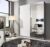 Essensa 2 Door Sliding Wardrobe in Metallic Grey and High Gloss White – W 181cm
