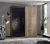 Halifax 2 Door Sliding Wardrobe in Metallic Grey and Glass Basalt with Oak – W 181cm