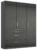 Rauch Homburg 136cm Grey 3 Door Wardrobe with Drawers