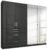 Rauch Homburg 181cm Grey 4 Door Combi Wardrobe