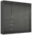 Rauch Homburg 181cm Grey 4 Door Wardrobe with Drawers