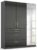 Homburg 3 Door 1 Mirror Combi Wardrobe in Grey – 136cm