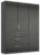 Homburg 3 Door Combi Wardrobe in Grey – 136cm