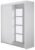 Rauch Imperial 201cm Silk Grey 2 Door Mirror Sliding Wardrobe