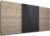 Rauch Kulmbach 271cm Sonoma Oak and Glass Black 3 Door Sliding Wardrobe