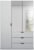 Rauch Lias 151cm 3 Door Grey Combi Wardrobe