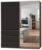 Rauch Lias 201cm 2 Door Black Combi Sliding Wardrobe