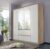 Mainz Sonoma Oak and Alpine White 4 Door 2 Drawer Combi Wardrobe with 2 Mirror Front – 181cm