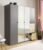 Rauch Ontario 181cm Metallic Grey and Artisan Oak 4 Door Combi Wardrobe