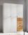 Ontario Alpine White and Artisan Oak 3 Door 5 Drawer Combi Wardrobe – 136cm