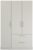Skandi Quadra-Spin 3 Door Grey Combi Wardrobe – 136cm