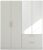 Skandi Quadra-Spin 4 Door 2 Mirror Grey Combi Wardrobe – 181cm
