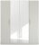 Skandi Quadra-Spin 4 Door 2 Mirror Grey Wardrobe – 181cm