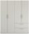 Skandi Quadra-Spin 4 Door Grey Combi Wardrobe – 181cm