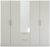 Skandi Quadra-Spin 5 Door 1 Mirror Grey Combi Wardrobe – 226cm