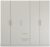 Skandi Quadra-Spin 5 Door Grey Combi Wardrobe – 226cm