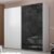 Soxa Wooden Sliding Door Wardrobe In Serigraphed Grey